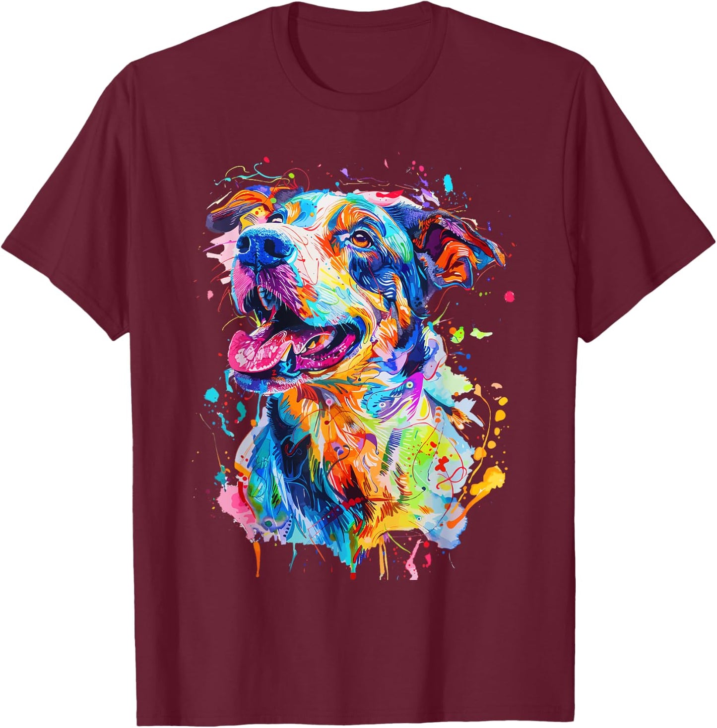 Catahoula Lovers Pop Art Colorful Catahoula Leopard Dog Women Girls Kids T-Shirt - T-Shirt | Maroon