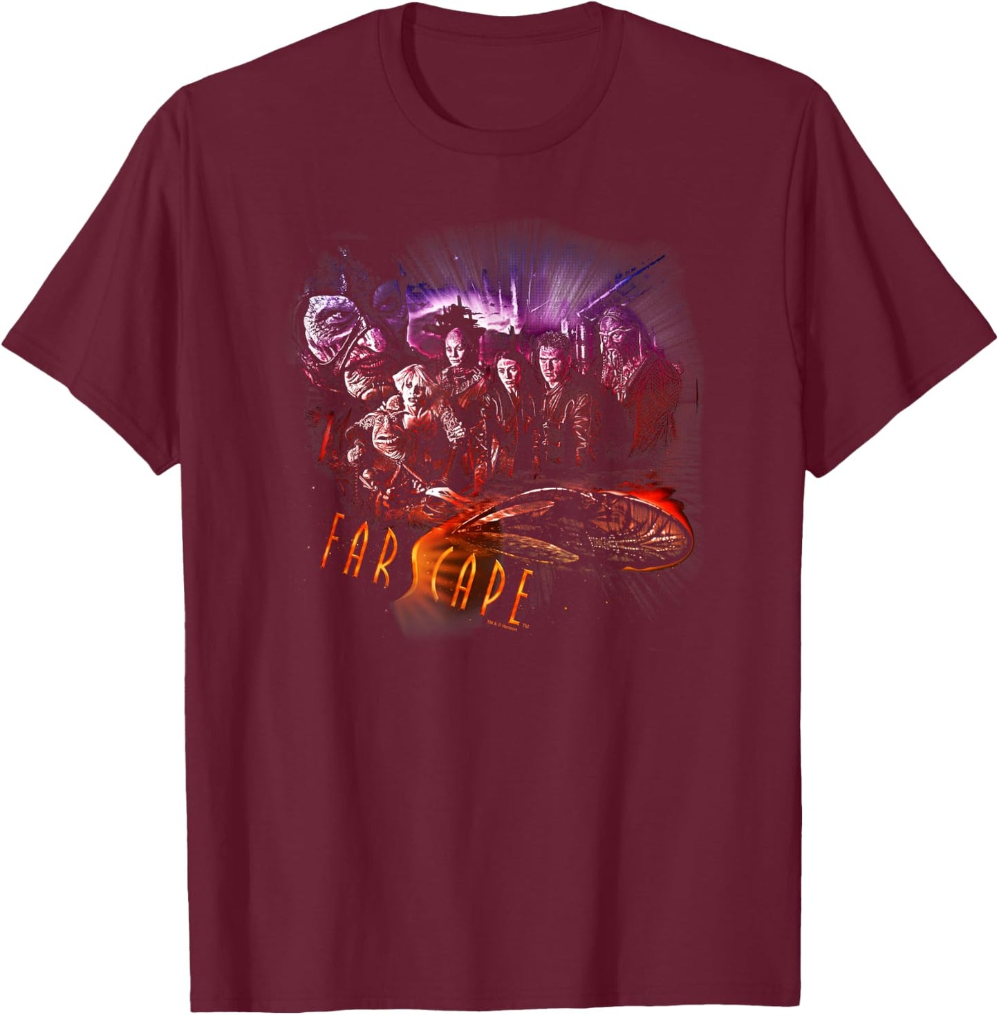Farscape Graphic Collage T-Shirt - T-Shirt | Maroon