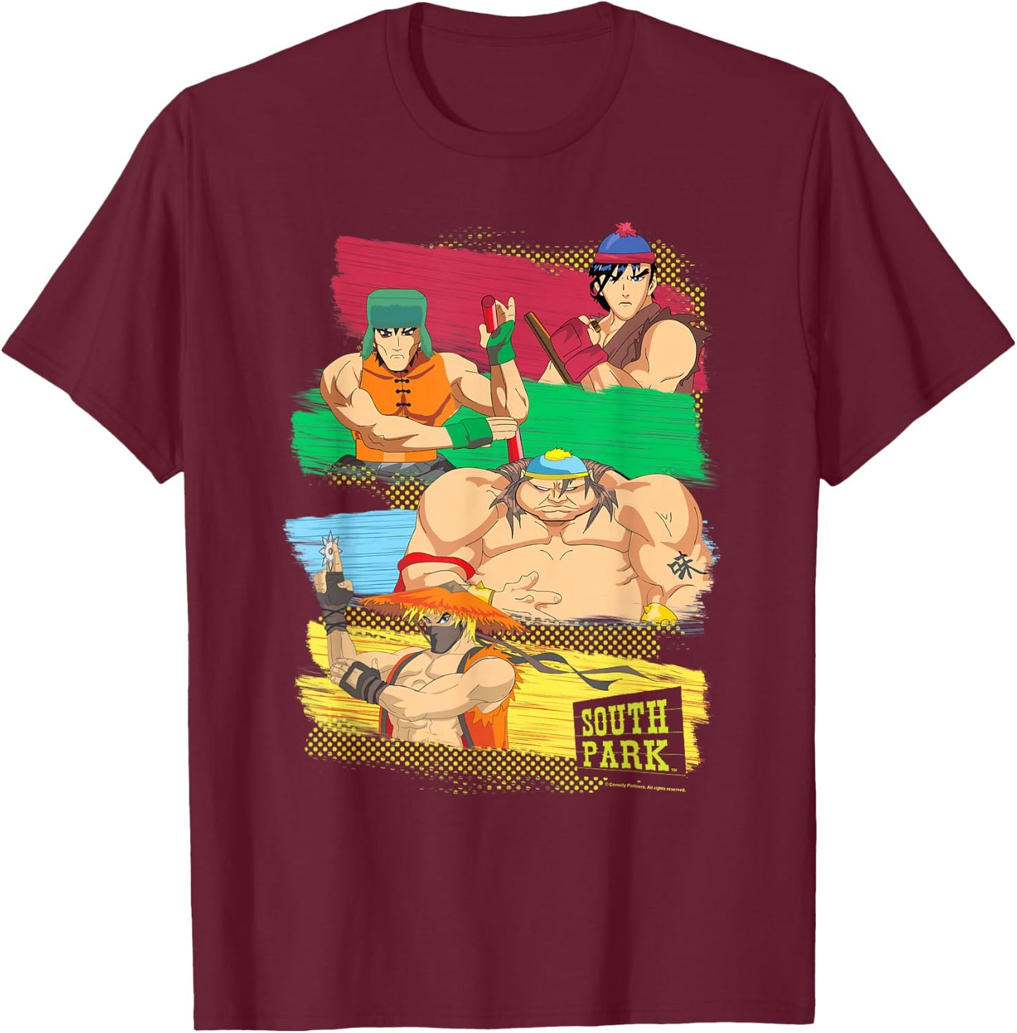 South Park South Park Anime T-Shirt - T-Shirt | Maroon