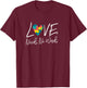 Love Needs No Words Support Autism Awareness Puzzle Gift T-Shirt - T-Shirt | Maroon