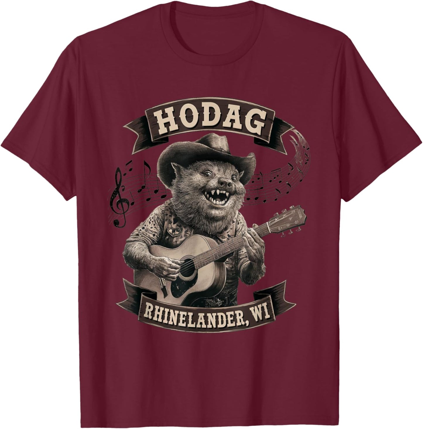 Hodag Rhinelander, WI Country Fest Creature T-Shirt - T-Shirt | Maroon