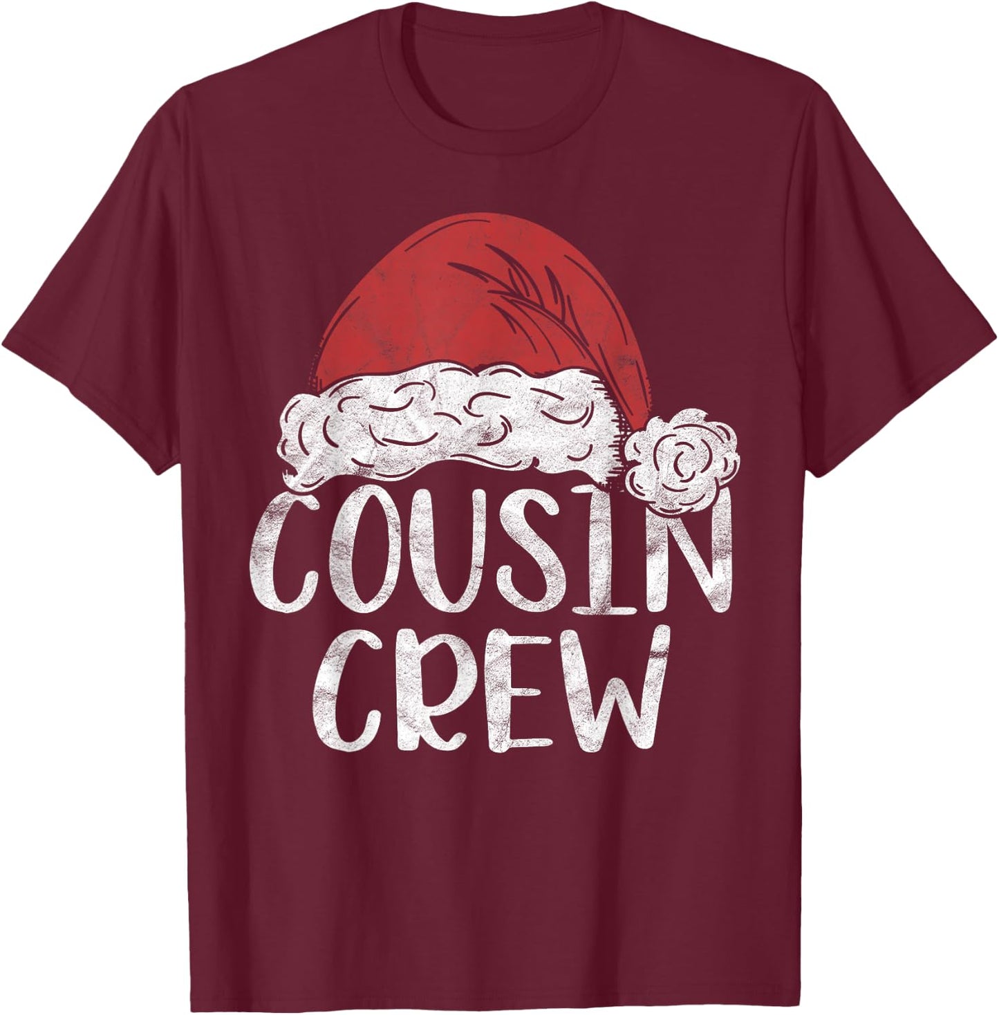 Cousin Crew Christmas Costume Gift Matching Family Xmas T-Shirt - T-Shirt | Maroon