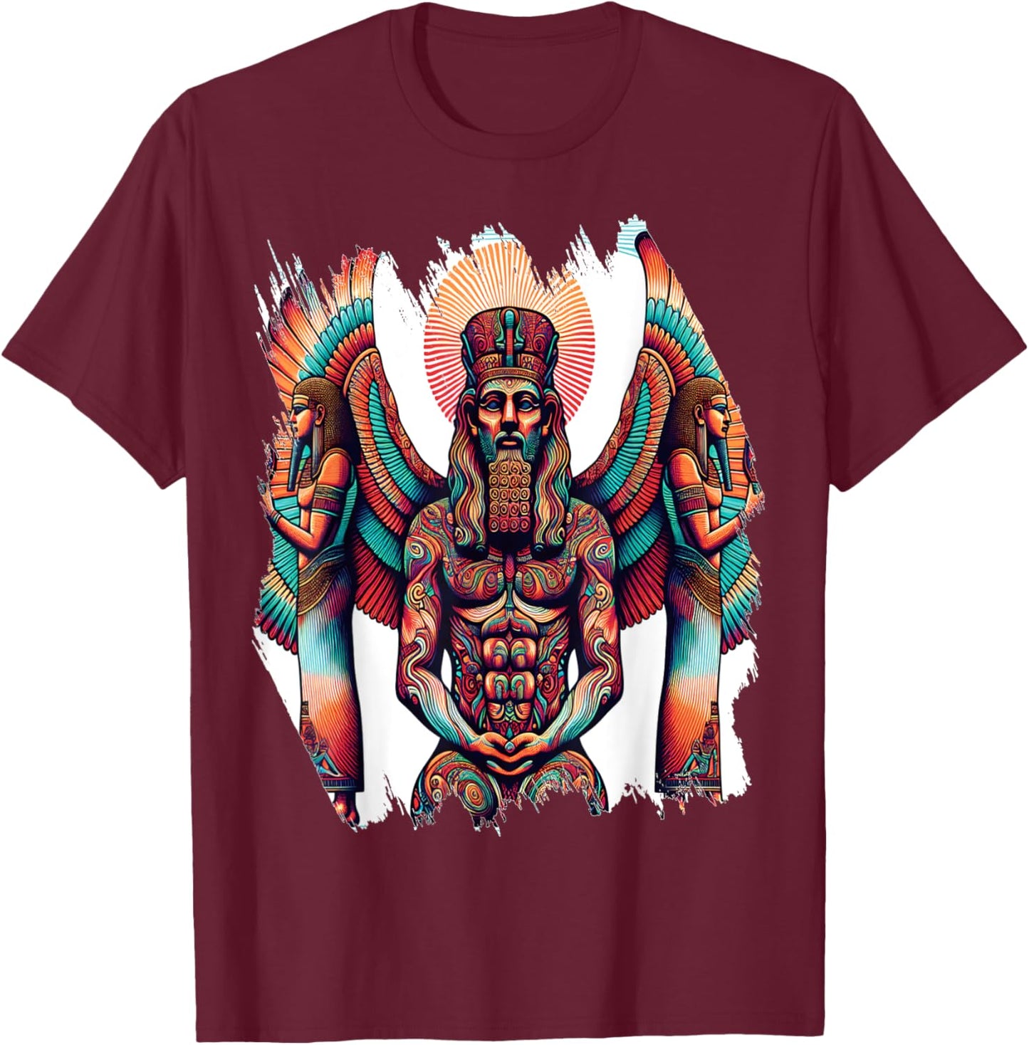 Anunnaki God of Sky T-Shirt - T-Shirt | Maroon