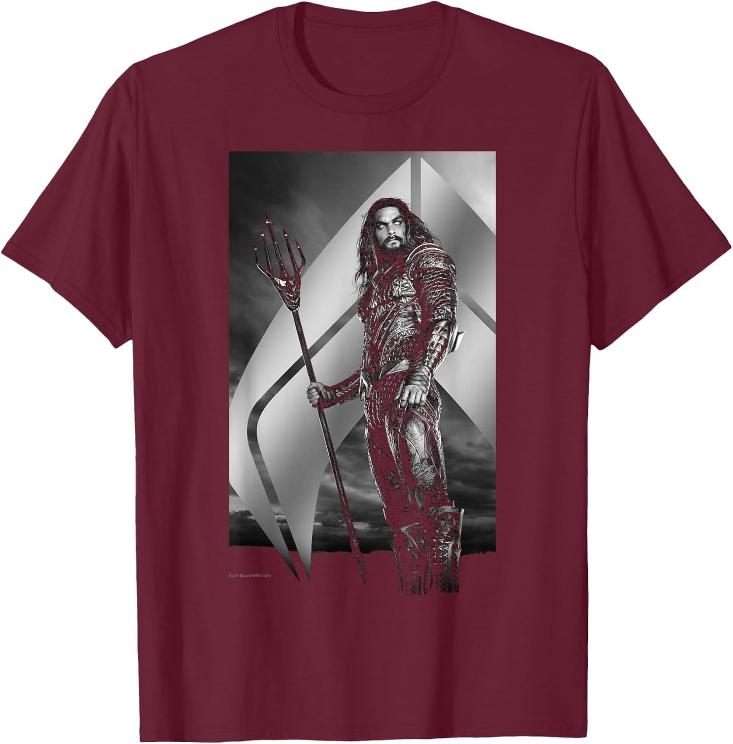 DC Comics Justice League Snyder Cut Aquaman Poster T-Shirt - T-Shirt | Maroon