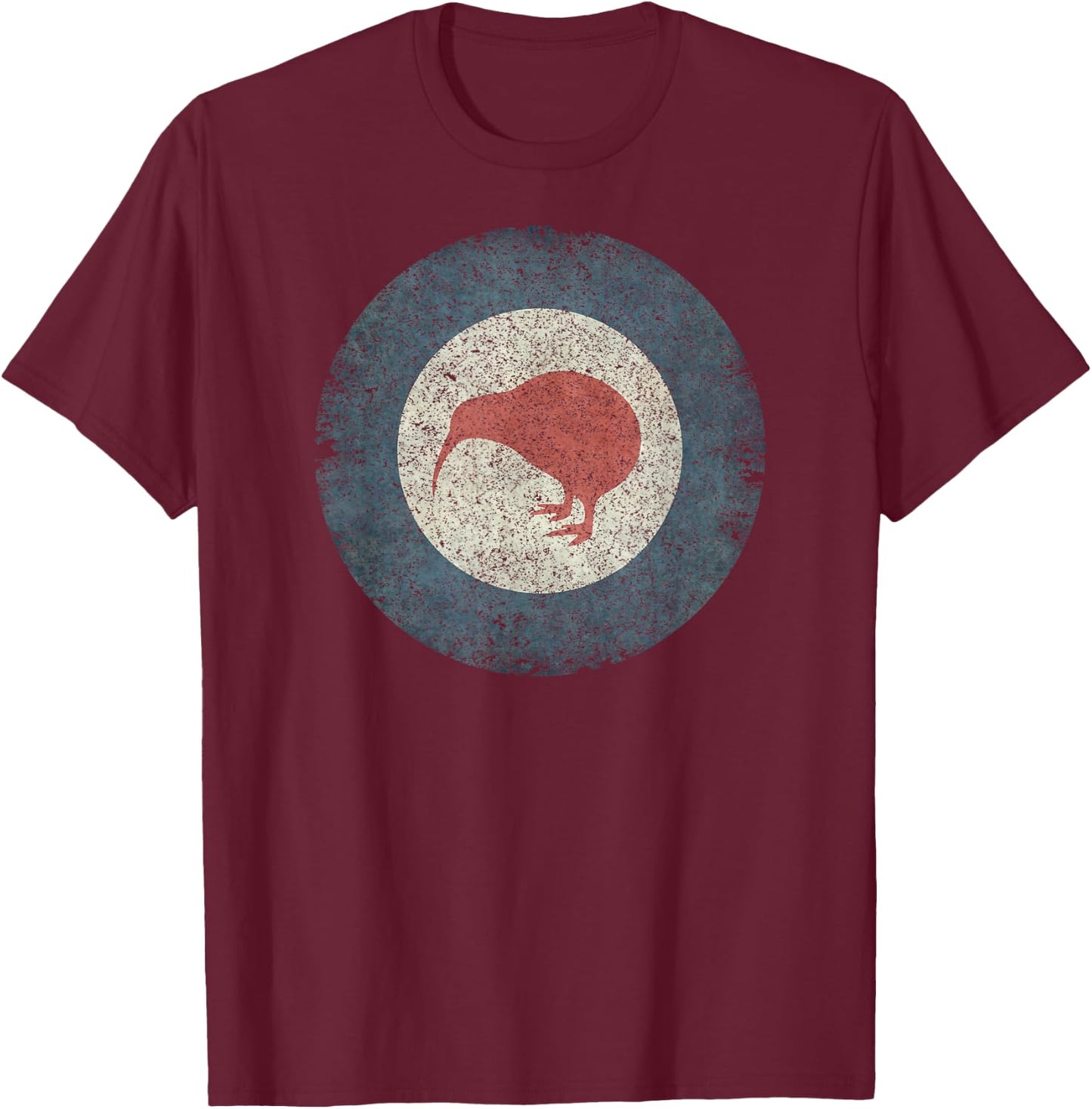 Air force Roundel of New Zealand distressed T-Shirt - T-Shirt | Maroon