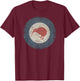 Air force Roundel of New Zealand distressed T-Shirt - T-Shirt | Maroon