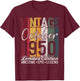 October 1950 75th Birthday Gift 75 Years Old Vintage Retro T-Shirt - T-Shirt | Maroon