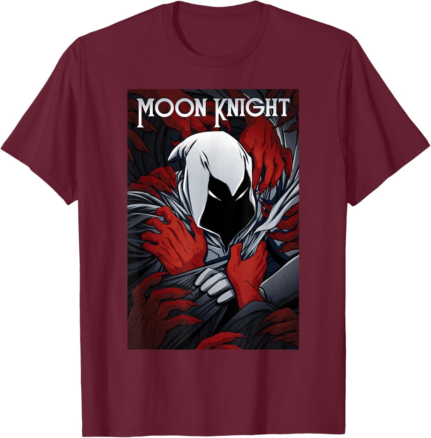 Marvel Moon Knight Choked Comic Cover T-Shirt - T-Shirt | Maroon