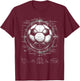 Soccer Patent Drawing Boys Girls Men Women Coach Football T-Shirt - T-Shirt | Maroon