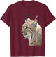 Lynx Canada Predator Big Cat Women Kids T-Shirt - T-Shirt | Maroon