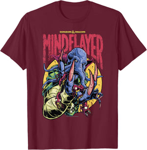 Dungeons & Dragons Mindflayer Logo T-Shirt - T-Shirt | Maroon