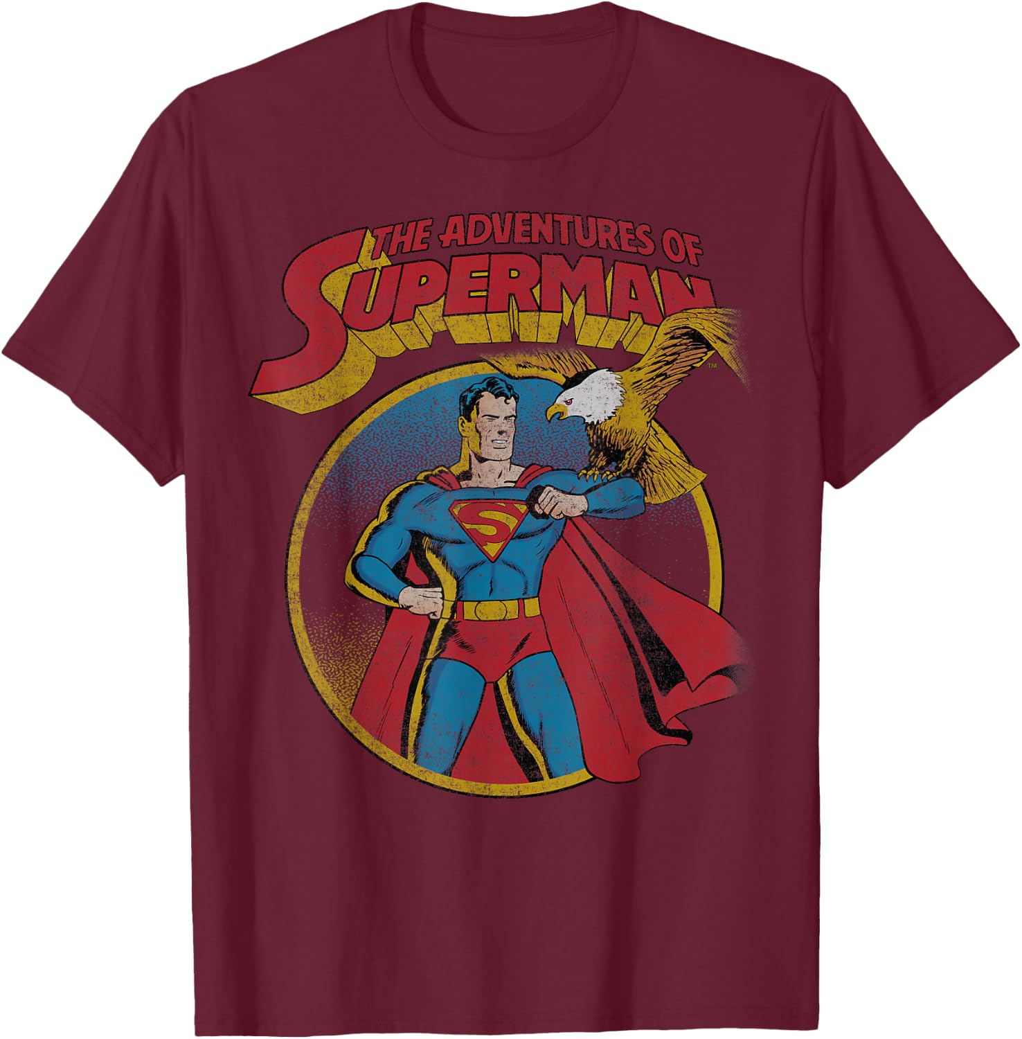 DC Comics Superman With Eagle T-Shirt - T-Shirt | Maroon