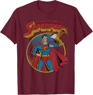 DC Comics Superman With Eagle T-Shirt - T-Shirt | Maroon