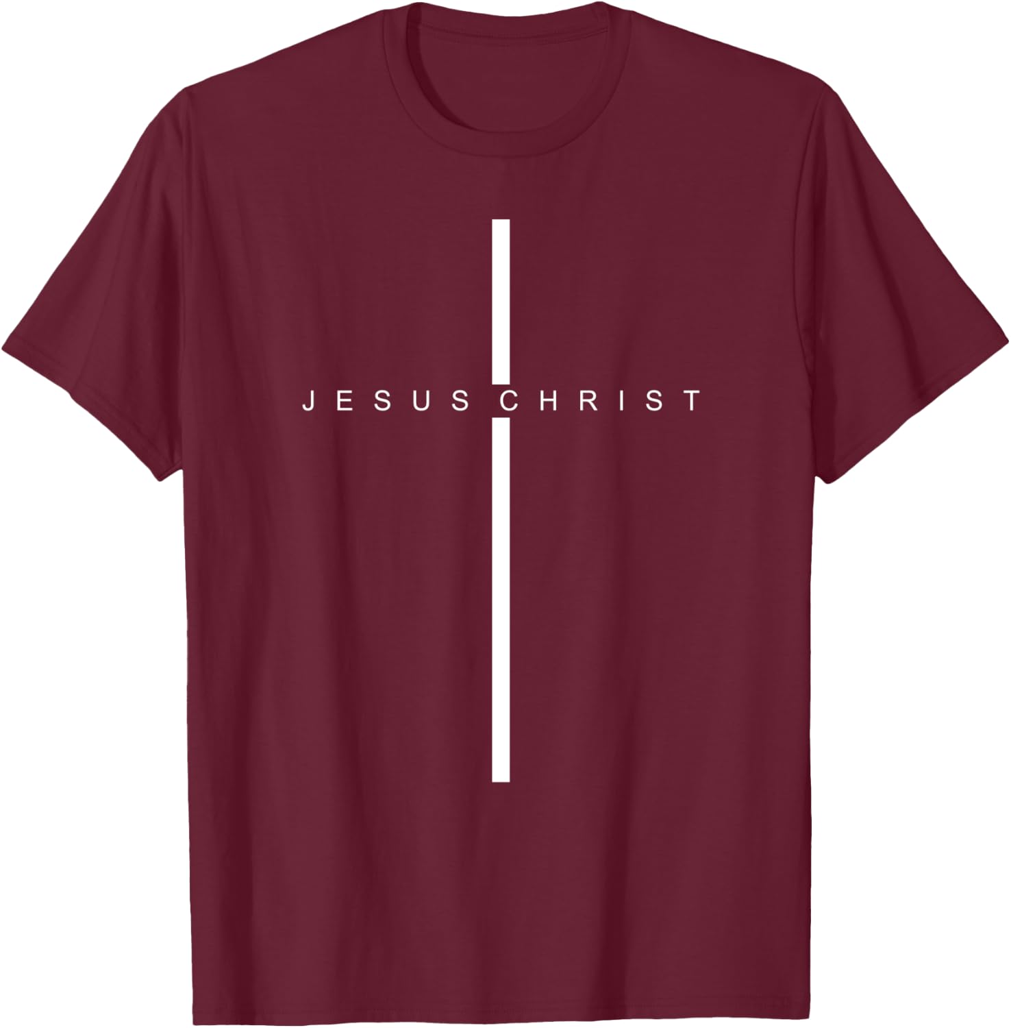 Jesus Christ Cross - Love God Christian Church Faith T-Shirt - T-Shirt | Maroon