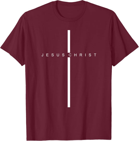 Jesus Christ Cross - Love God Christian Church Faith T-Shirt - T-Shirt | Maroon