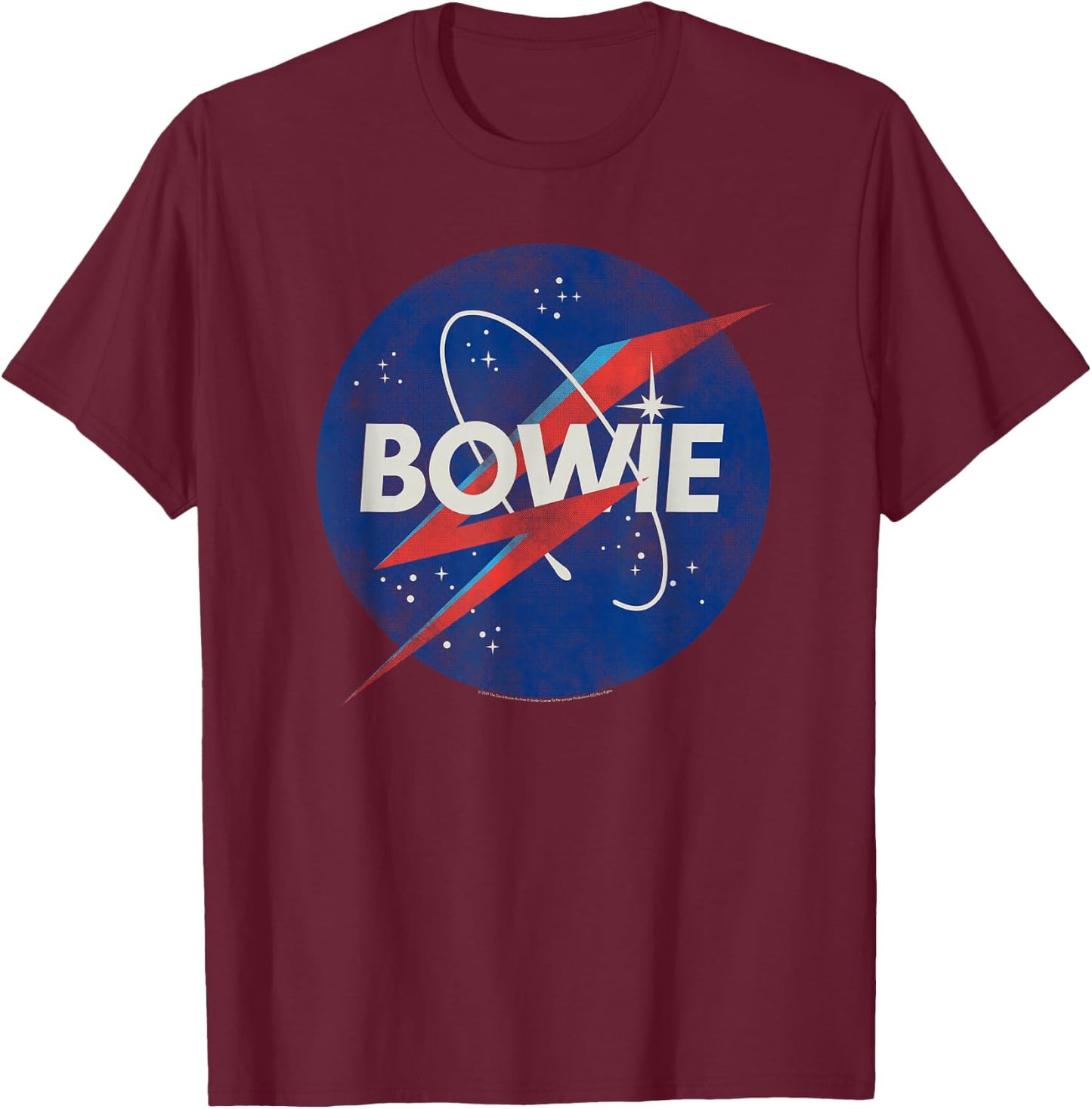 David Bowie - Spaceman T-Shirt - T-Shirt | Maroon