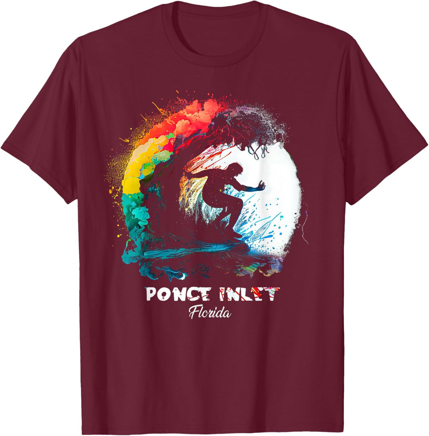Ponce Inlet Florida T-Shirt - T-Shirt | Maroon