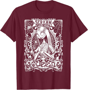 Disney The Nightmare Before Christmas Sally Portrait T-Shirt - T-Shirt | Maroon