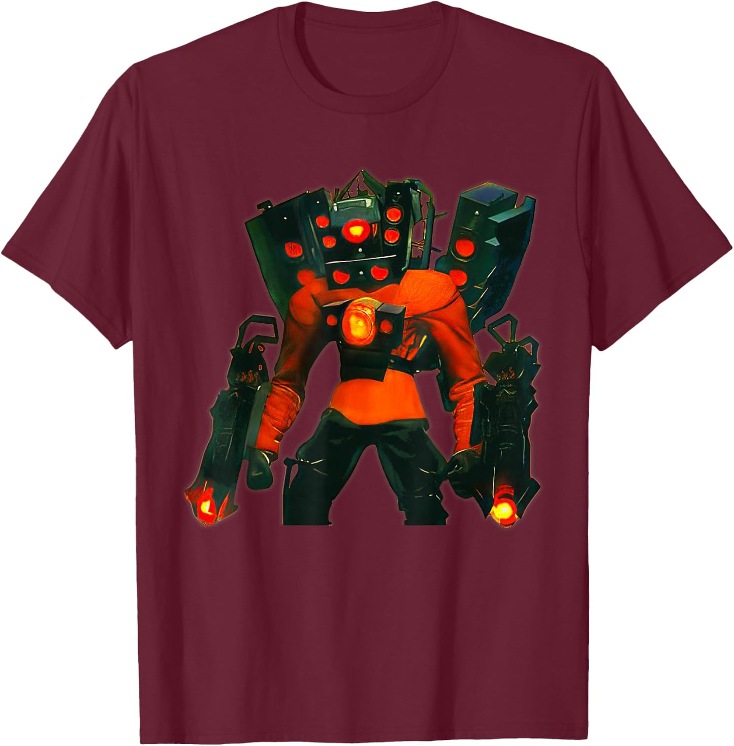 Skibidi Toilet Speakerman Cameraman, Toilet ,Tvman T-Shirt - T-Shirt | Maroon