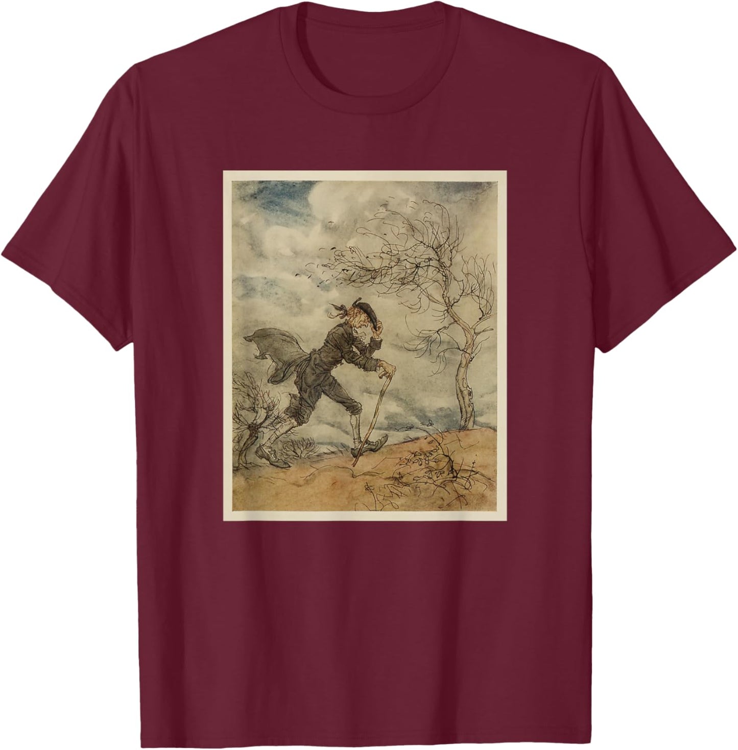 Icabod Crane - Legend of Sleepy Hollow T-Shirt - T-Shirt | Maroon