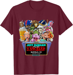 Jeff Dunham Buffalo, NY (2024) T-Shirt - T-Shirt | Maroon