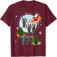 Russian Blue Reindeer Christmas Russian Blue Cat Lover Gifts T-Shirt - T-Shirt | Maroon