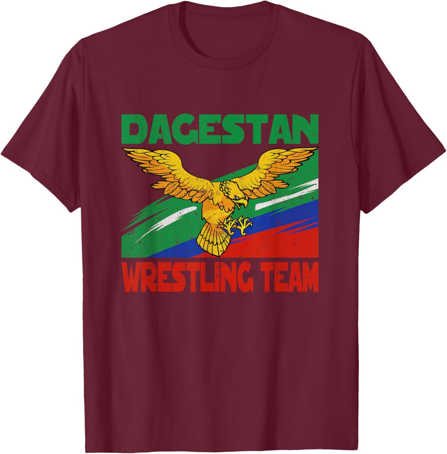 Dagestan Wrestling Team. Caucasus Fighter for Wrestlers T-Shirt - T-Shirt | Maroon