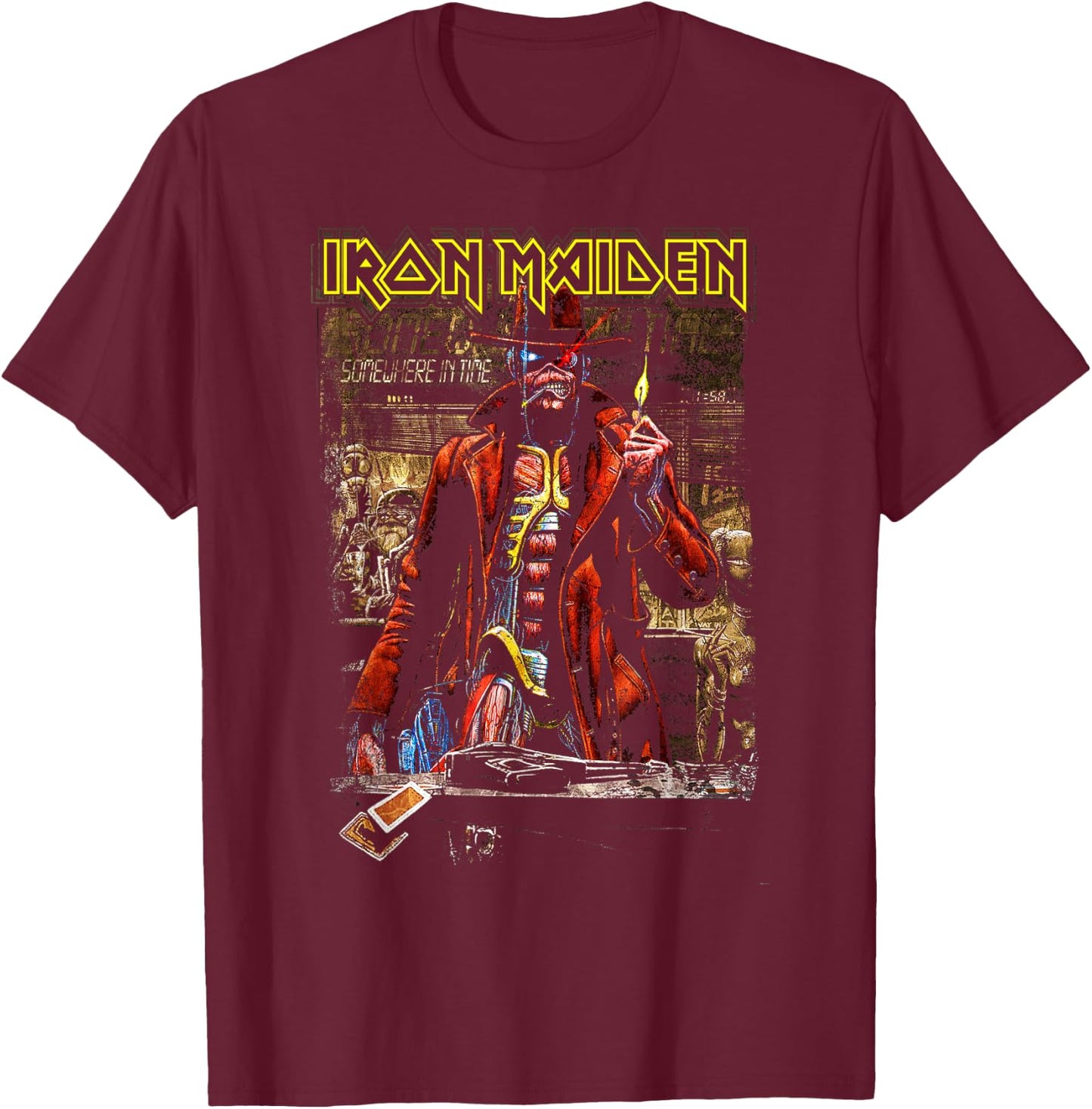 Iron Maiden - Stranger Sepia T-Shirt - T-Shirt | Maroon