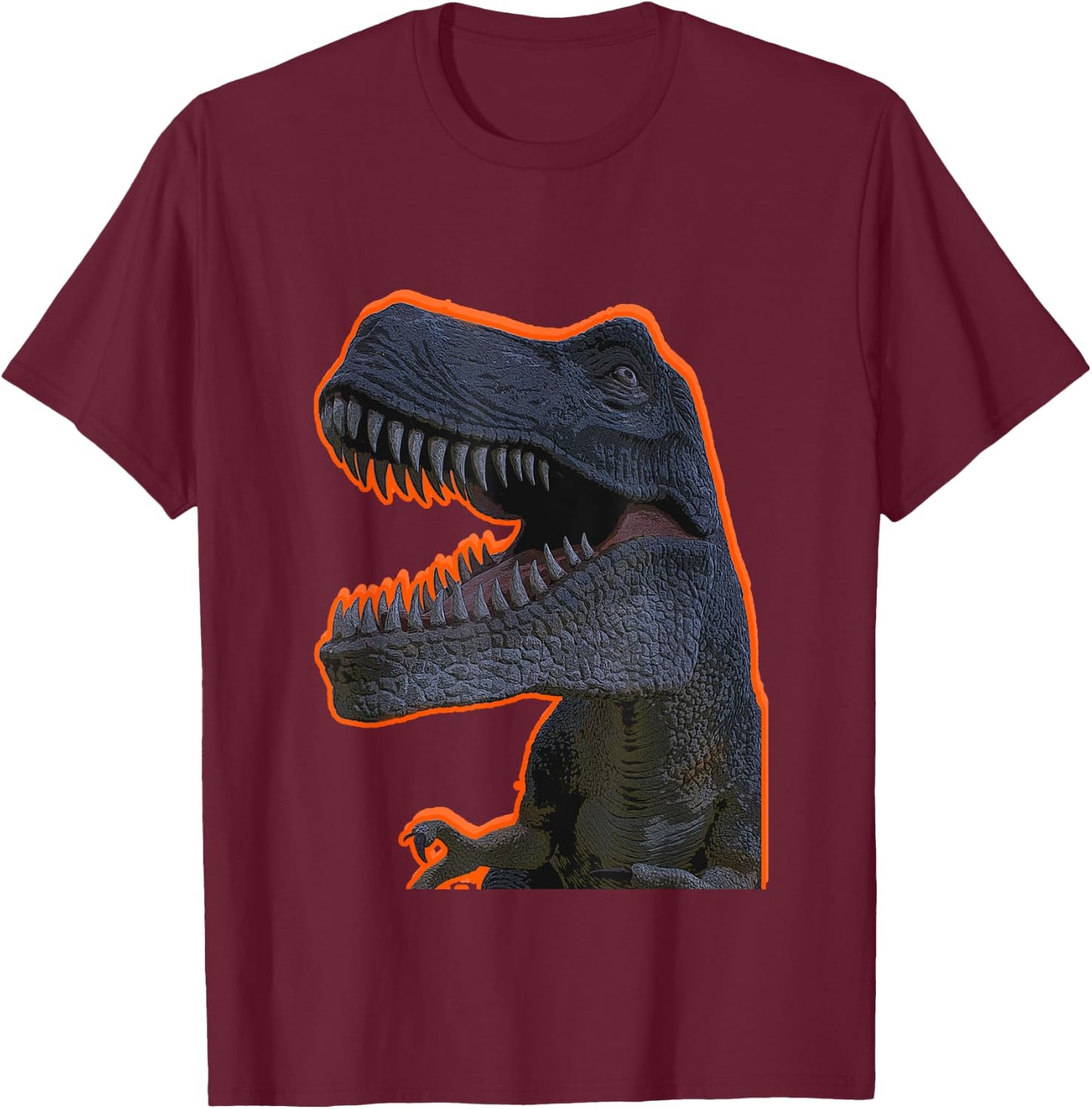 Glowing Orange T-Rex trex T rex Tyrannosaurus Rex T-Shirt - T-Shirt | Maroon