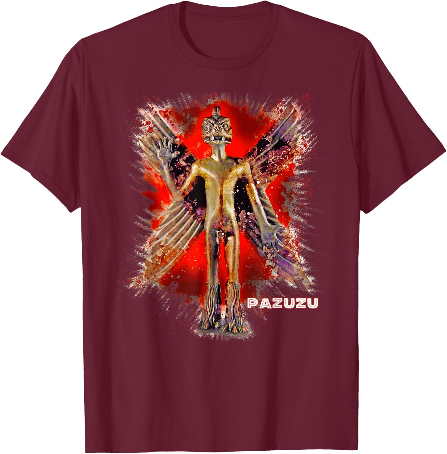 Pazuzu Demon T-Shirt - T-Shirt | Maroon