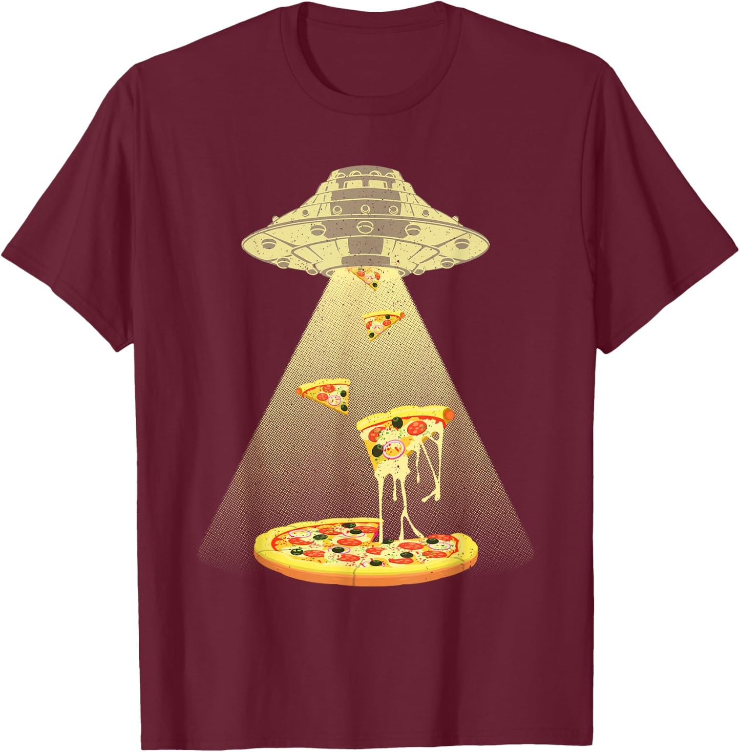 Cool Pizza Art Women Kids Italian Food Pizza Lover T-Shirt - T-Shirt | Maroon