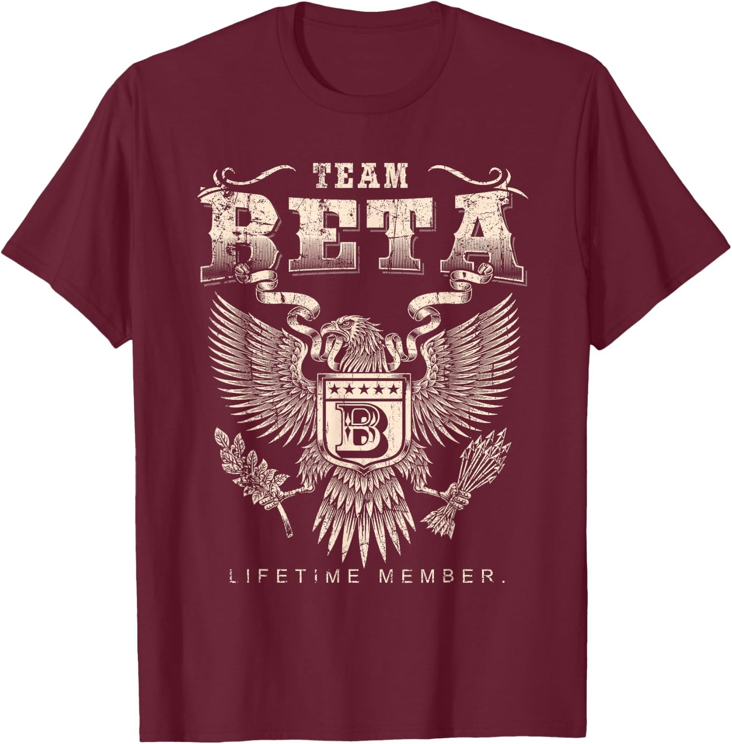 Team Beta Lifetime Member - Beta Name T-Shirt - T-Shirt | Maroon