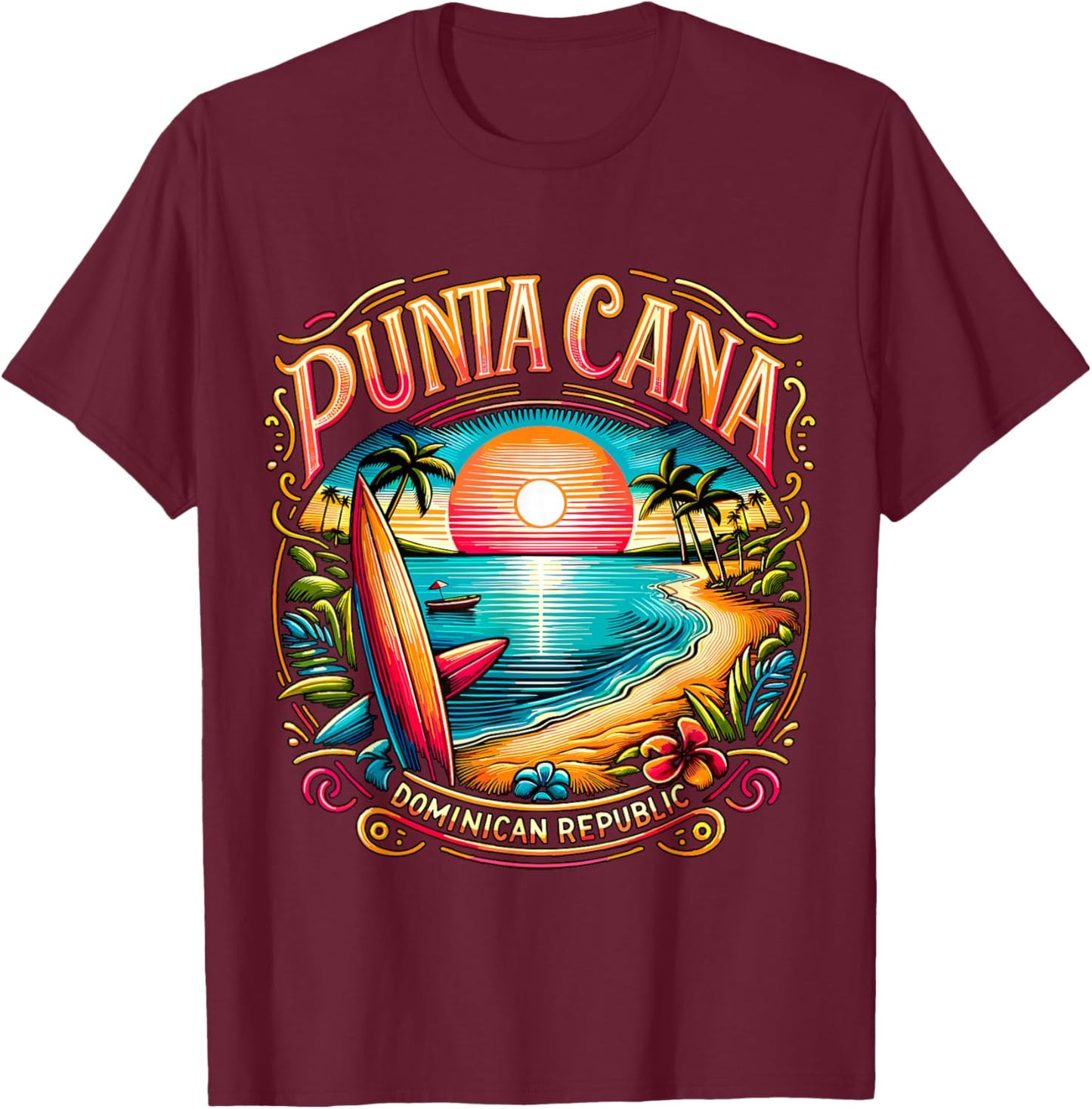 Punta Cana Dominican Republic Vacation Beach T-Shirt - T-Shirt | Maroon