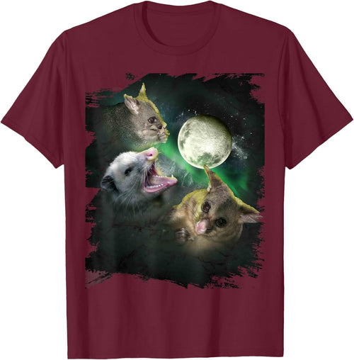 3 Three Possum Opossum Moon, Wolf Howling