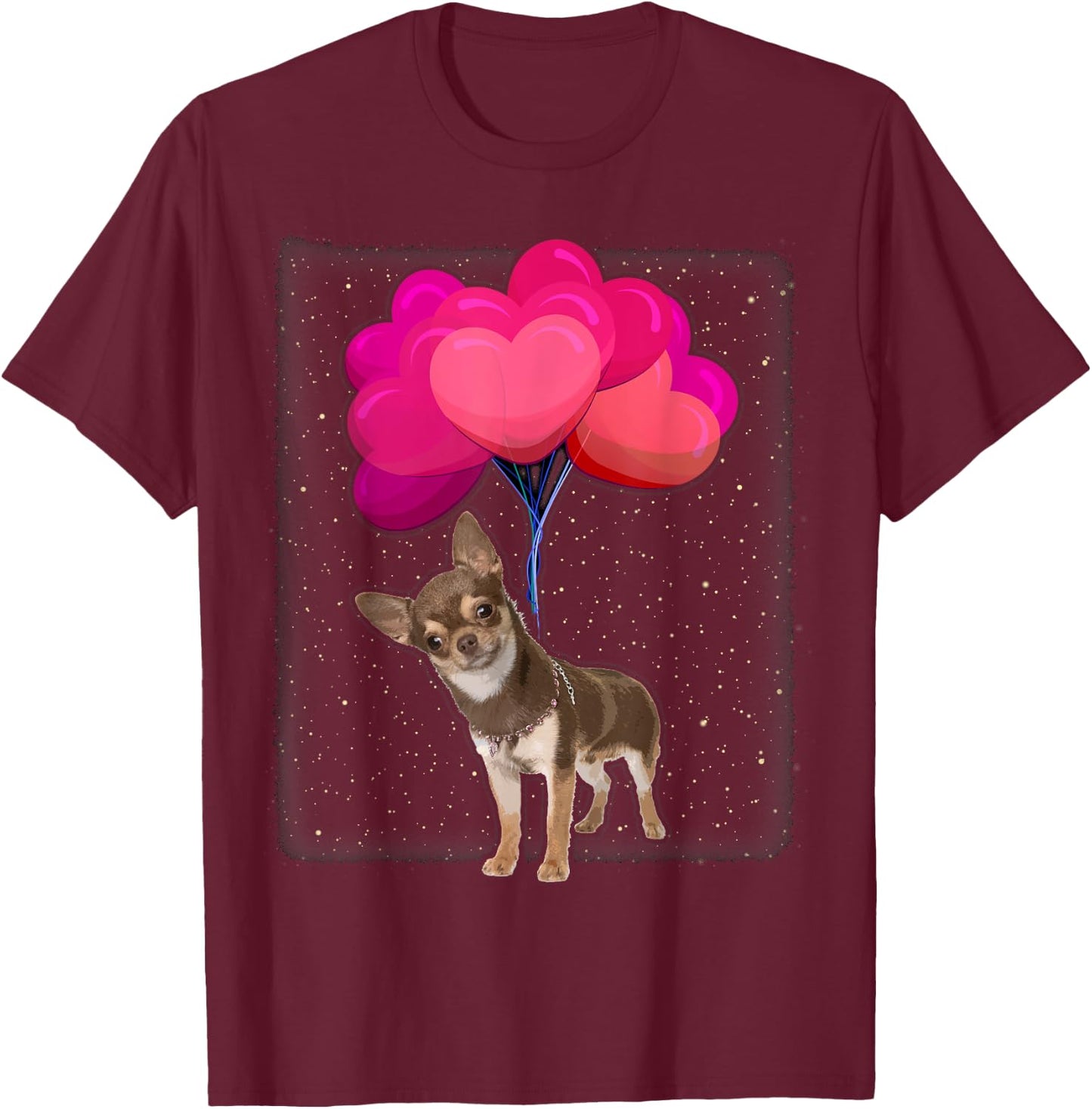 Dog Love Women Girls Kids Chihuahua T-Shirt - T-Shirt | Maroon