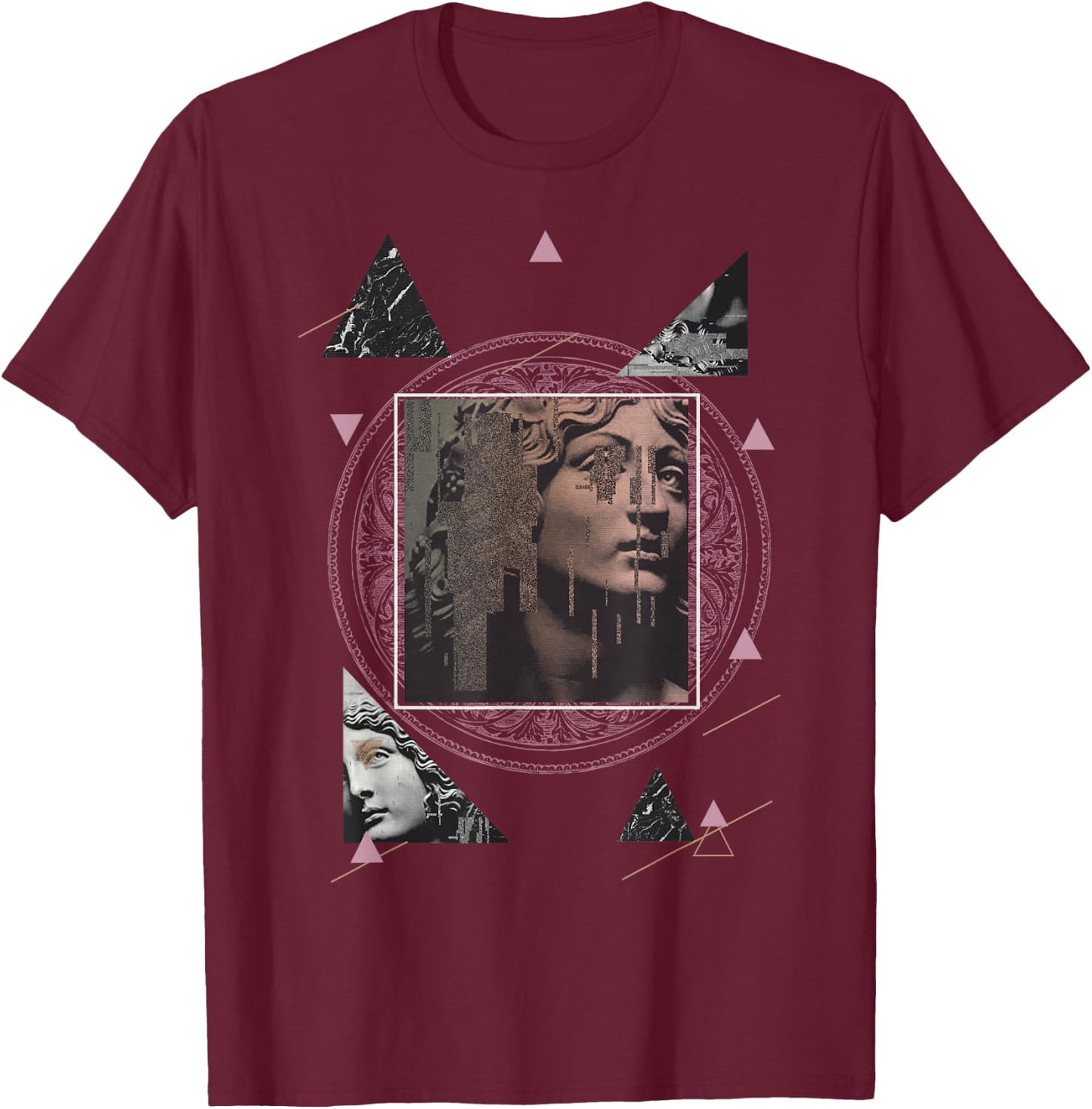 Vaporwave Aesthetic Retro Clothing 80s 90s Greek Statue Art T-Shirt - T-Shirt | Maroon