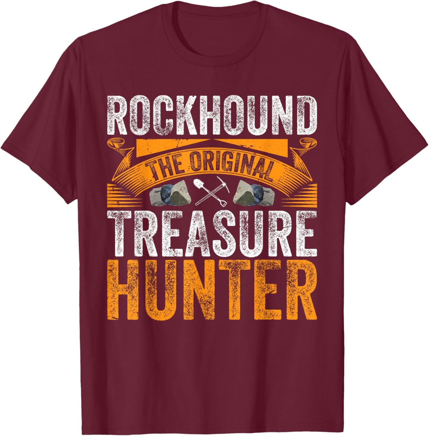 Rockhound Treasure Hunter T-Shirt - T-Shirt | Maroon