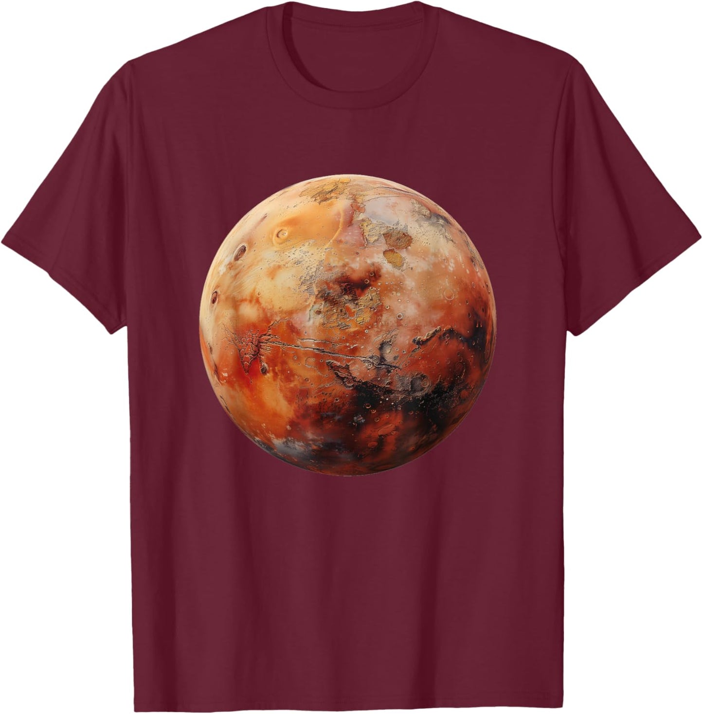 Mars Graphic Space Science T-Shirt - T-Shirt | Maroon