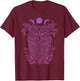 Geometric Night Owl Abstract Art Silhouette Psychedelic Gift T-Shirt - T-Shirt | Maroon