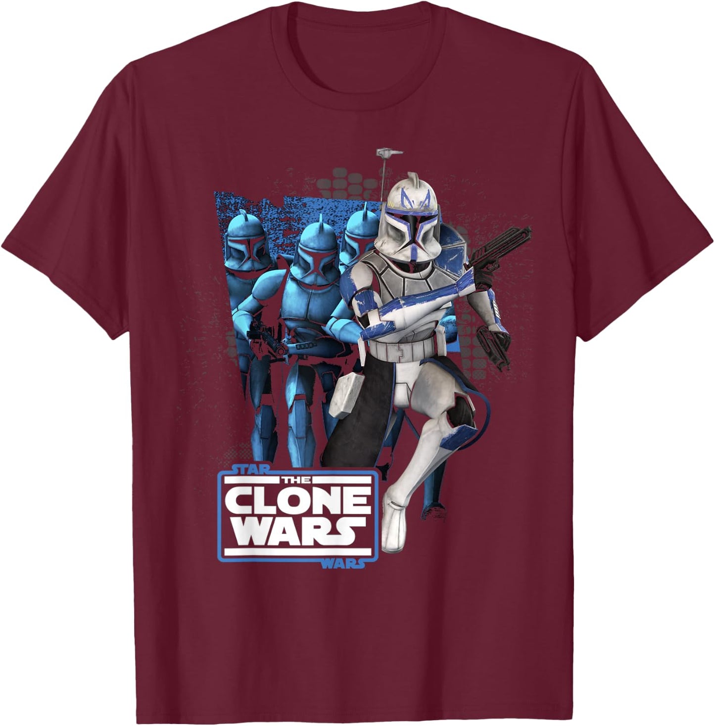 Star Wars: The Clone Wars Clone Captain Rex Mashup T-Shirt - T-Shirt | Maroon