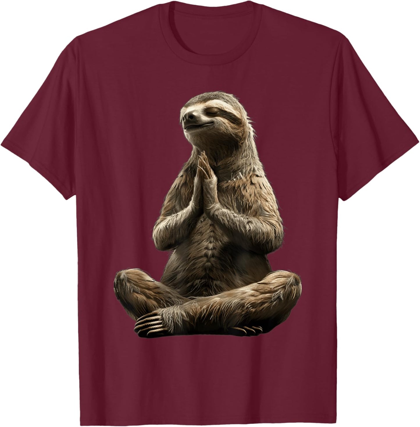 Sloth Yoga T-Shirt - T-Shirt | Maroon