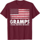 Gramps The Man Myth Legend Father's Day 4th of July Grandpa T-Shirt - T-Shirt | Maroon