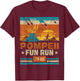 Pompeii Fun Run Retro Volcano Lover Geology Volcanologist T-Shirt - T-Shirt | Maroon