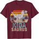 Kidasaurus T Rex Dinosaur Kid Saurus Family Matching T-Shirt - T-Shirt | Maroon