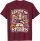 Library Keeper Of Endless Stories Librarian T-Shirt - T-Shirt | Maroon