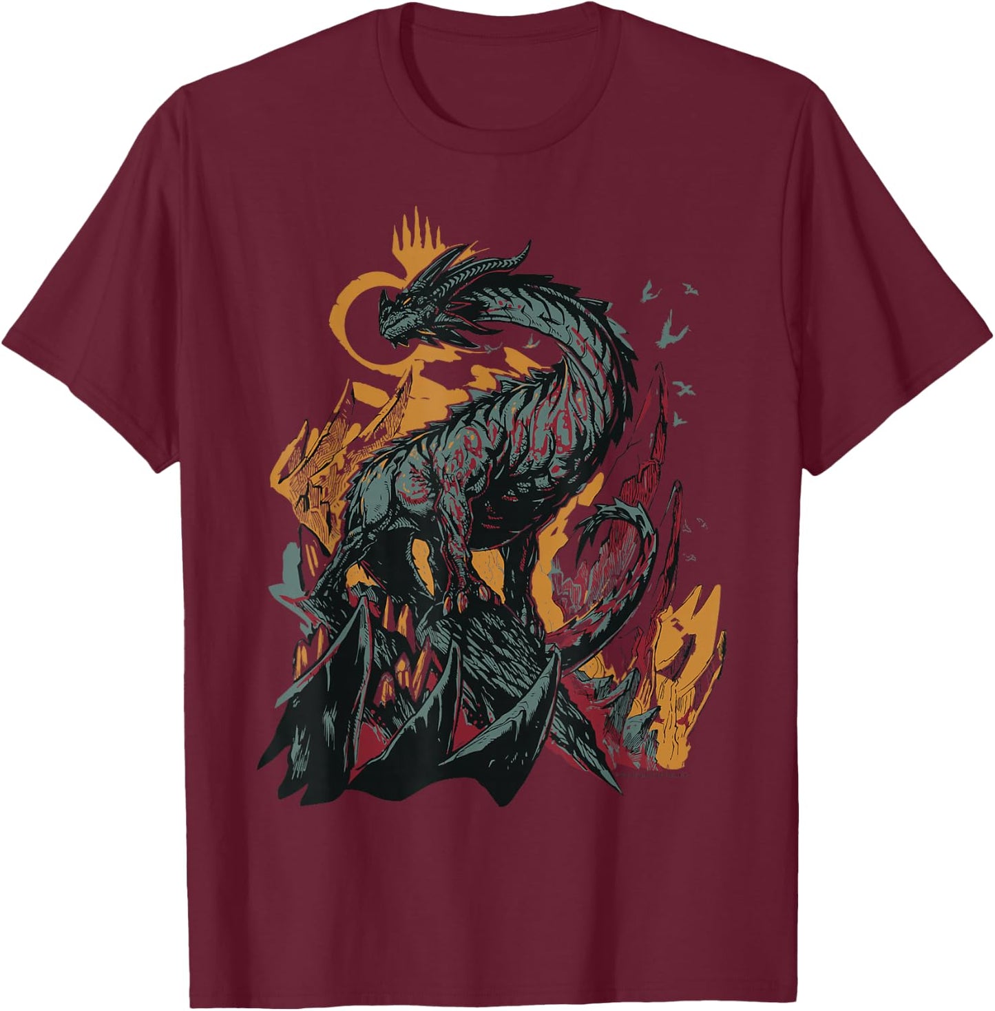 Magic: The Gathering Cloudpiercer T-Shirt - T-Shirt | Maroon