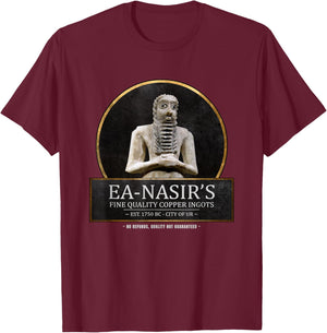 Ea Nasir's Copper Ingots Funny Bronze Age History Meme T-Shirt - T-Shirt | Maroon