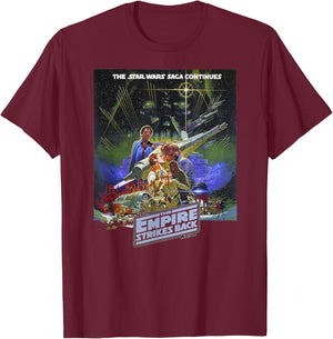Star Wars: The Empire Strikes Back 40 Years Poster T-Shirt - T-Shirt | Maroon
