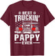 Best Truckin' Pappy Ever USA Flag Men T-Shirt - T-Shirt | Maroon