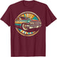 Detailed 1960s Car Illustration T-Shirt - T-Shirt | Maroon
